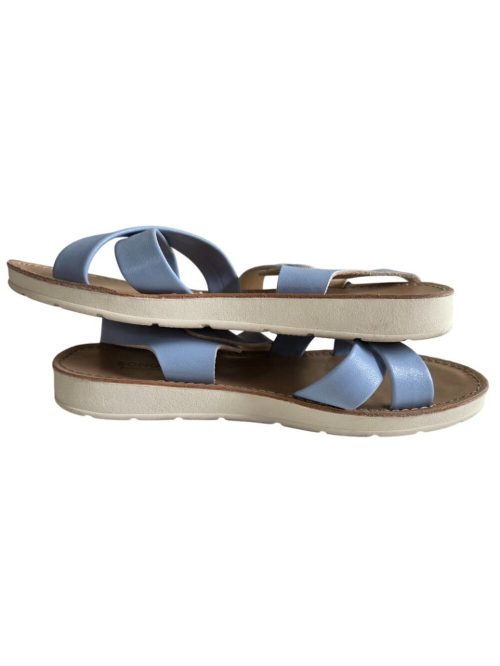Girl's Strappy Sandals Light Blue Adjustable Strap Cushioned Sole Sonoma Size 2M - Picture 5 of 9